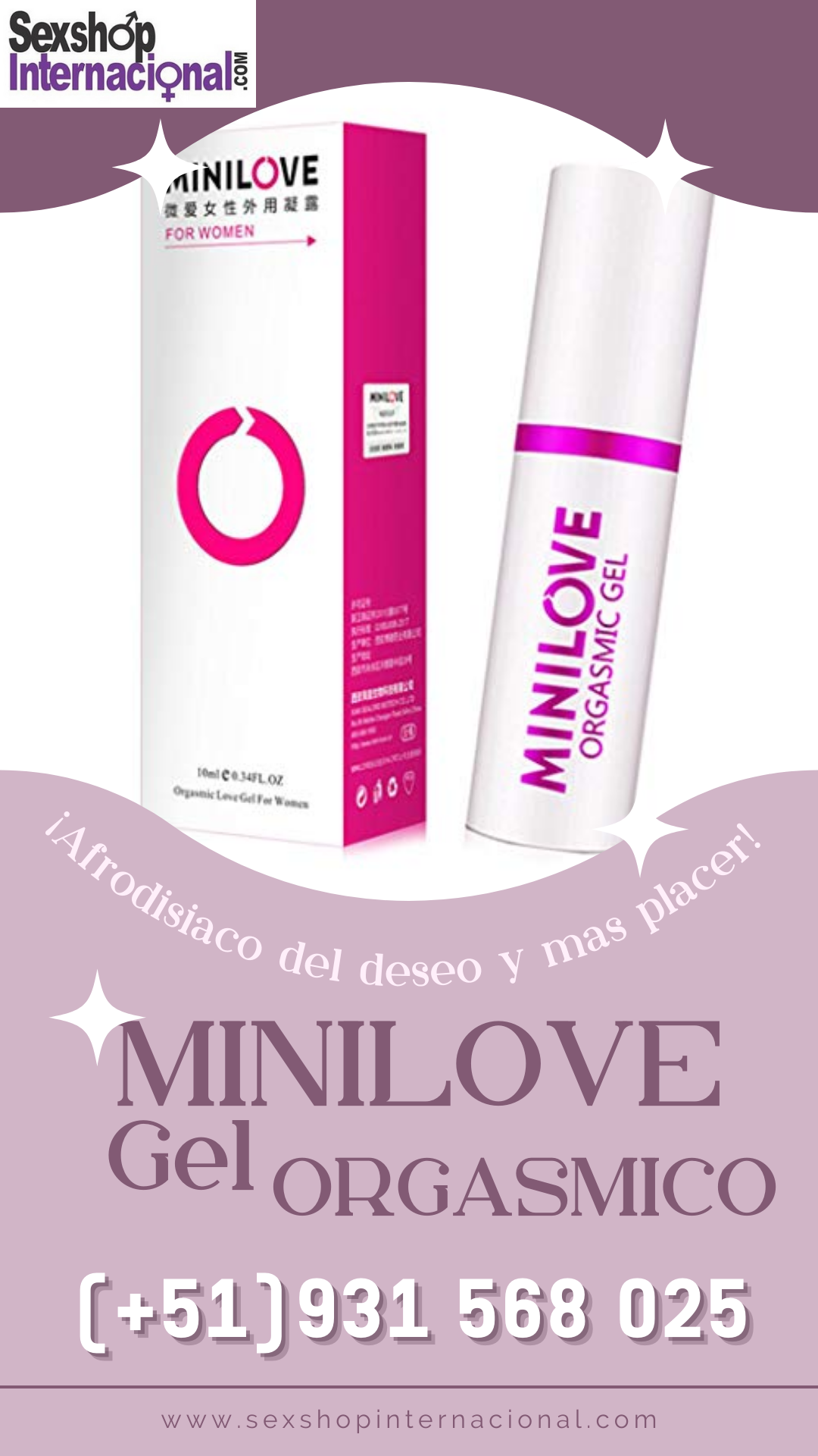 MINILOVE GEL ORGÁSMICOAFRODISIACO DEL DESEO Y PLACER SEXSHOP